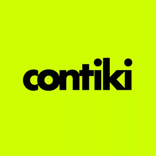 contiki 5 the contiki logo on a lime green background