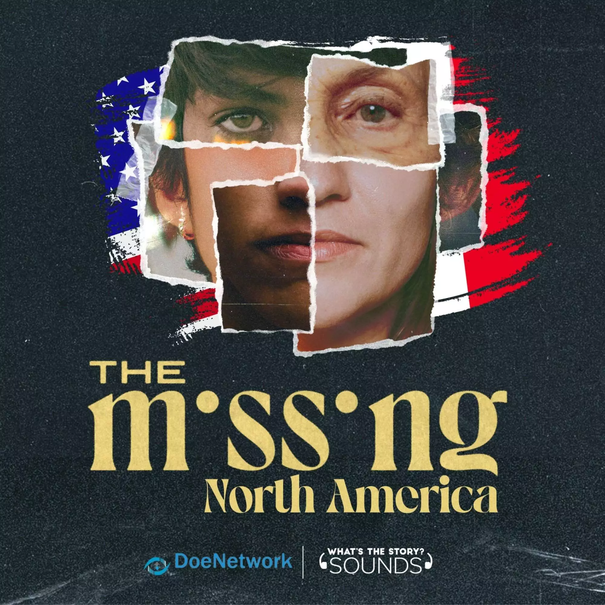 montage of faces with USA and Canada flags behind and The missing graphic